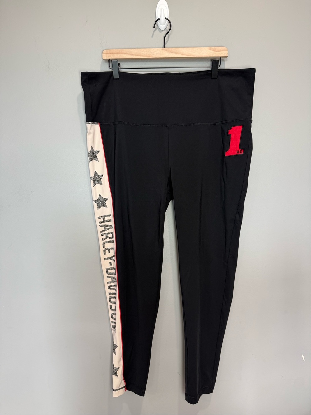 Harley-Davidson #1 Moto Active Leggings 2XL Black Stars